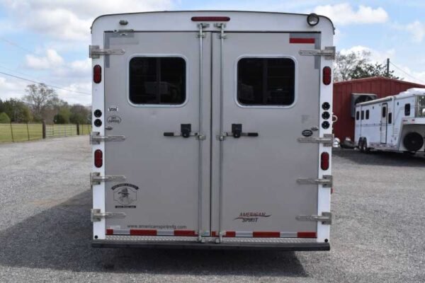 2007 american spirit 8308lq 3 horse trailer with 8′ short wall