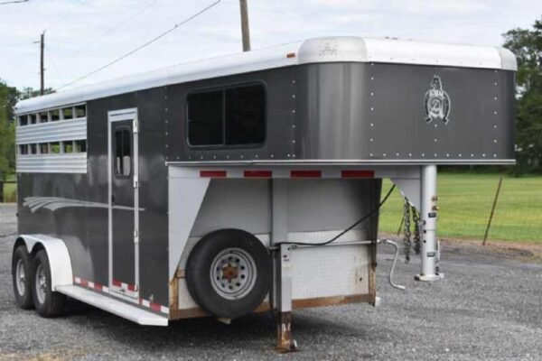 2018 adam 7304gn 3 horse trailer