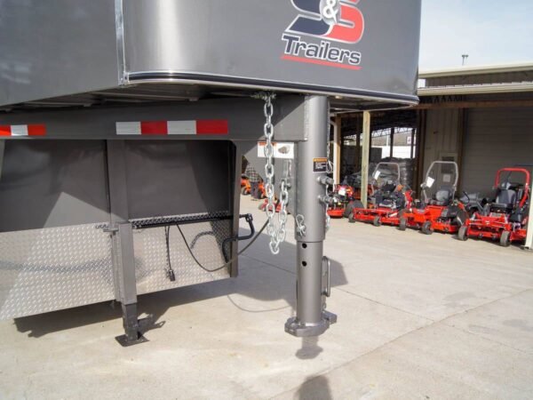 20ft charcoal gooseneck livestock cattle trailer (2) 7k axles