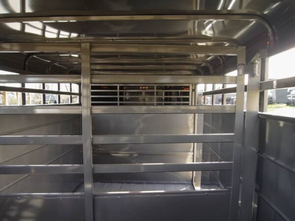 20ft charcoal gooseneck livestock cattle trailer (2) 7k axles